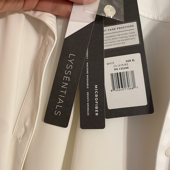 NWT LYSSE Lyssentials Schiffer Button Down - White XL - Picture 3 of 4